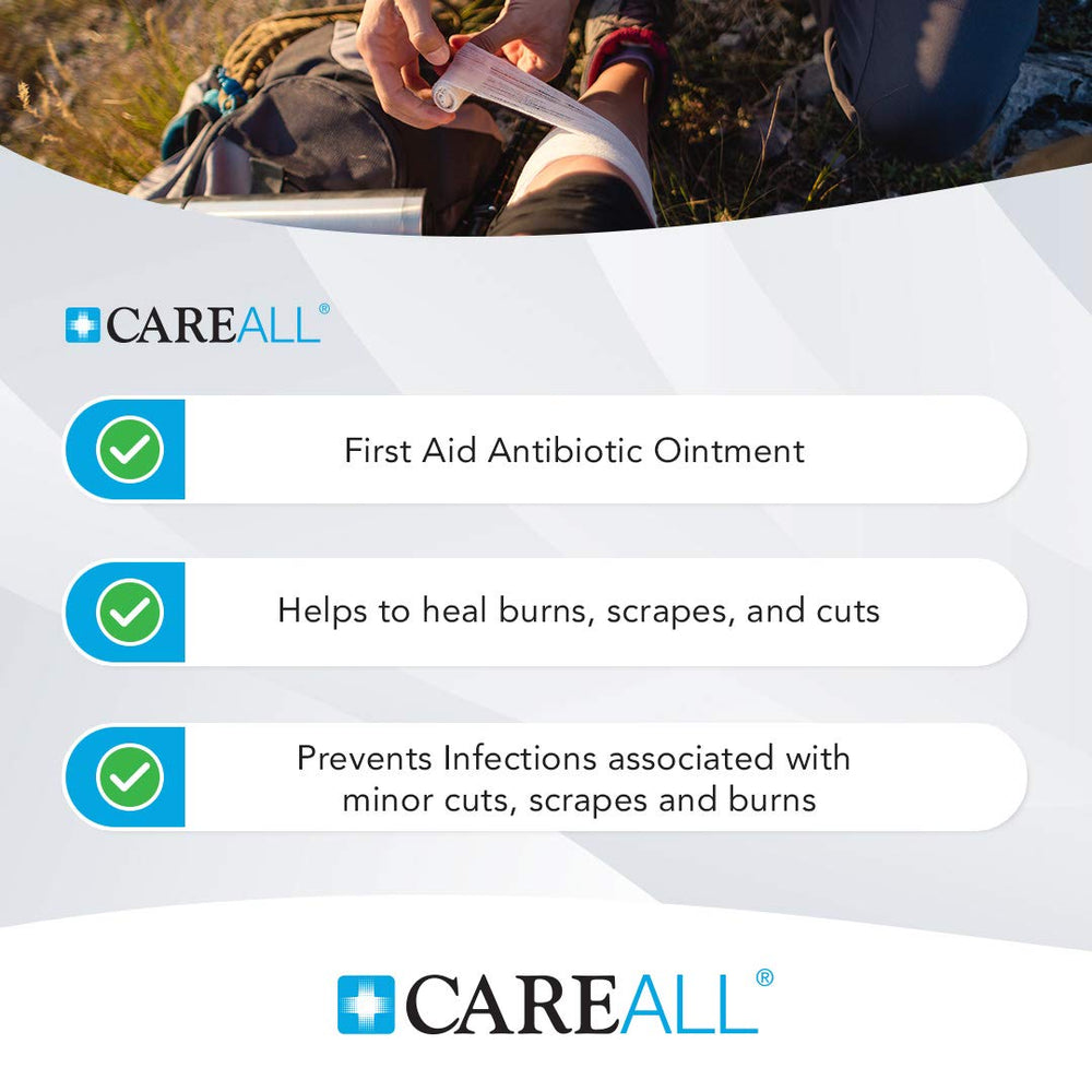CareAll Ungüento Bacitracina Zinc, aplicación suave sin olor para heridas menores.