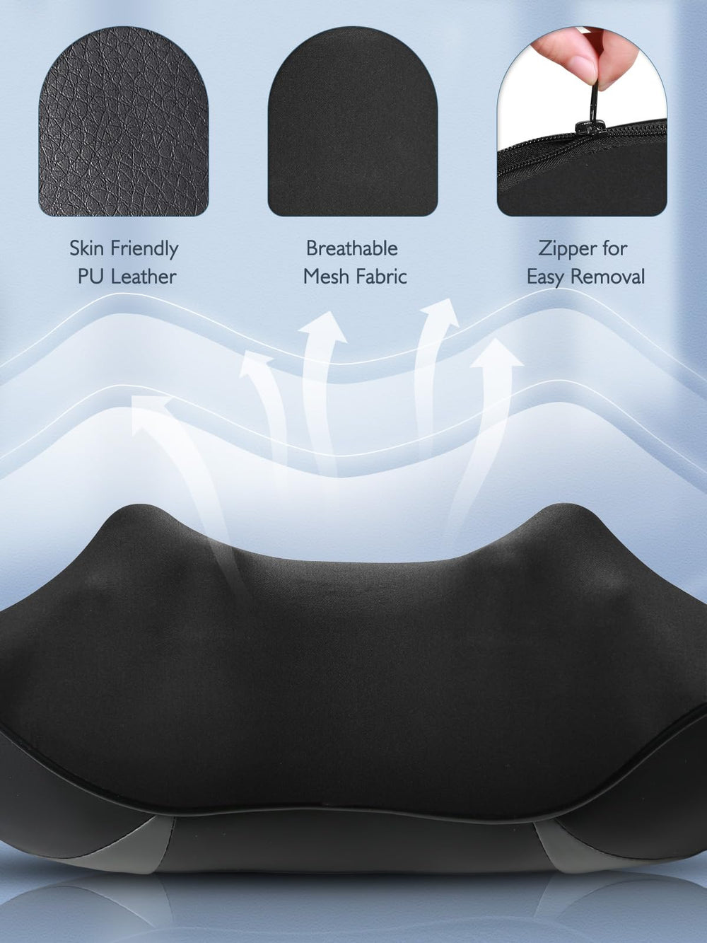 Three adjustable intensity levels tailor the massage to your comfort