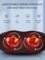 Close-up of 8 deep-kneading rotary nodes on the Careboda massager