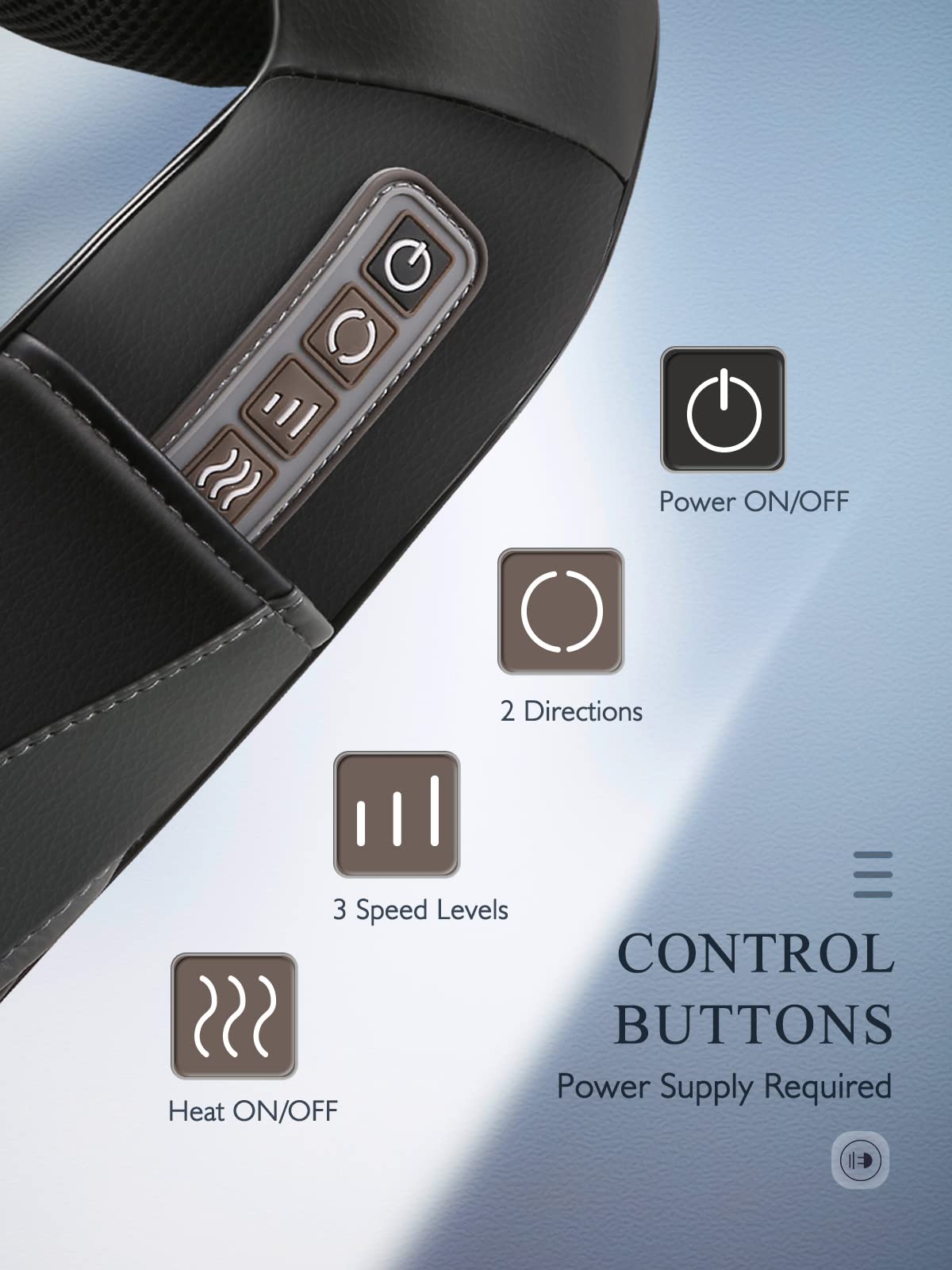 Built-in heat soothes tension during a calming massage session