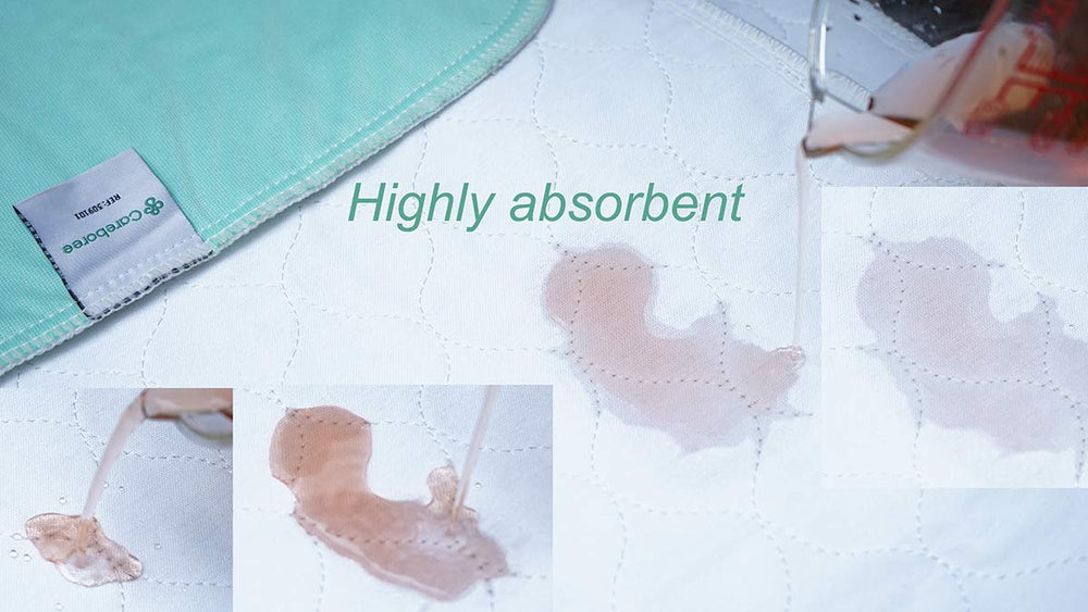 Careboree cotton-top underpad feels soft and breathable.