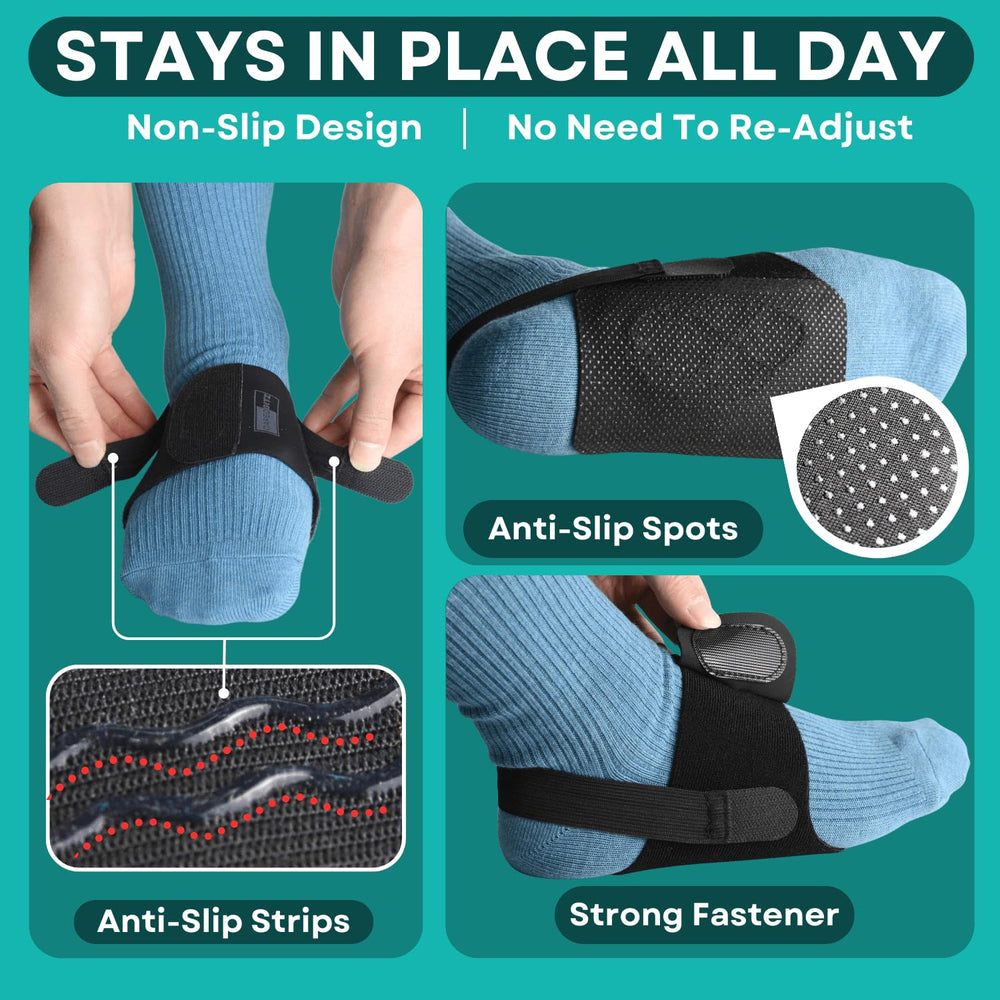 Caredgitz Arch Support works with sneakers, boots, or sandals for versatile use.