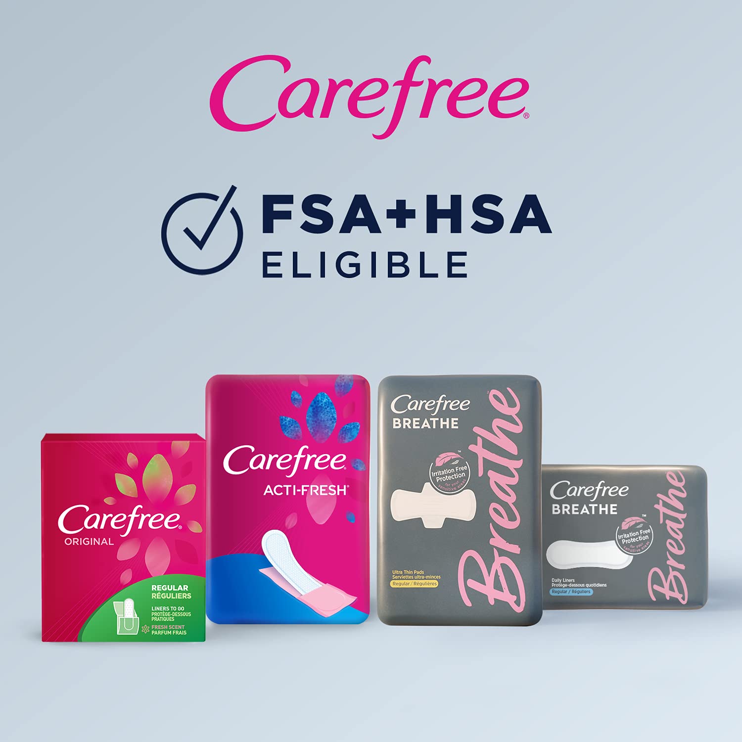 Carefree Acti-Fresh 54-count pack highlights value