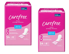 Carefree Acti-Fresh regular liners packaging for on-the-go protection