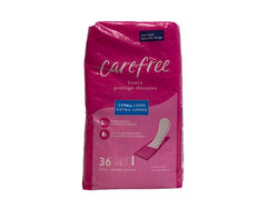 Carefree Body Shape Extra Long Unscented packshot showing slim, soft liners for daily wear