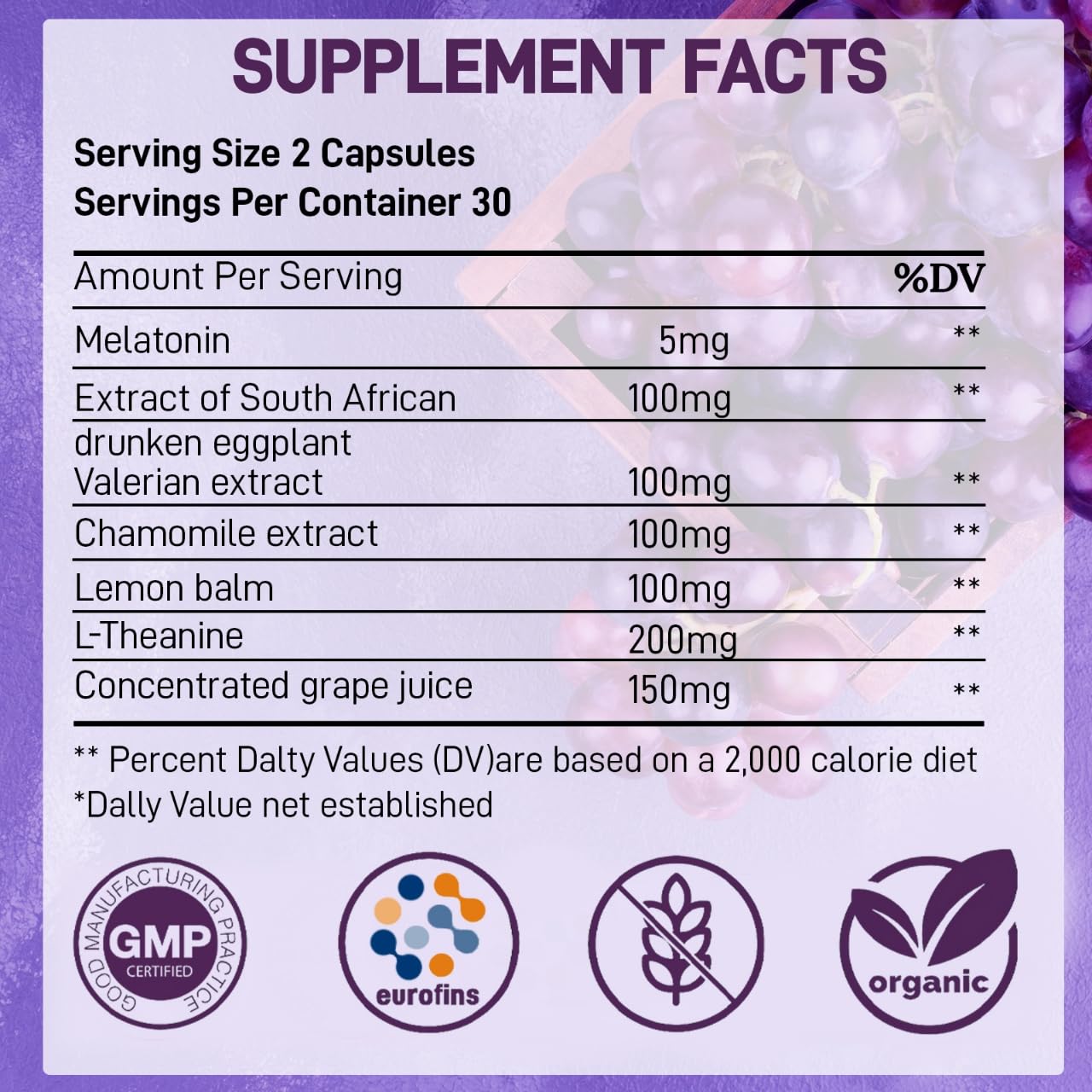 Close-up of CareGem Sleep Aid gummies showing grape flavor and texture for sleep support