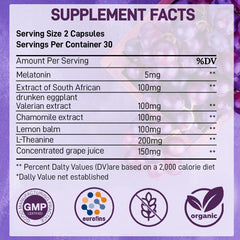 Close-up of CareGem Sleep Aid gummies showing grape flavor and texture for sleep support