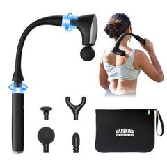 CAREKING 2-in-1 detachable massage gun with extendable handle for easy back access