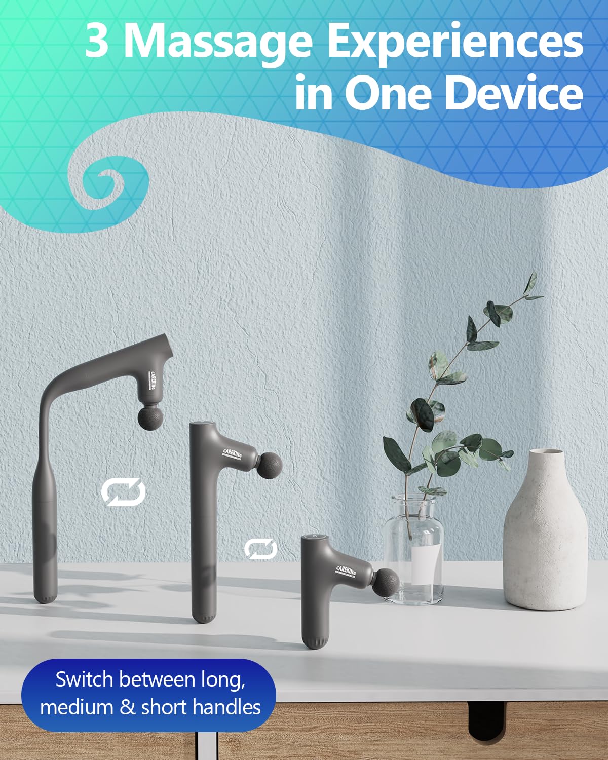 CareKing offers four speeds for customizable intensity and comfort.