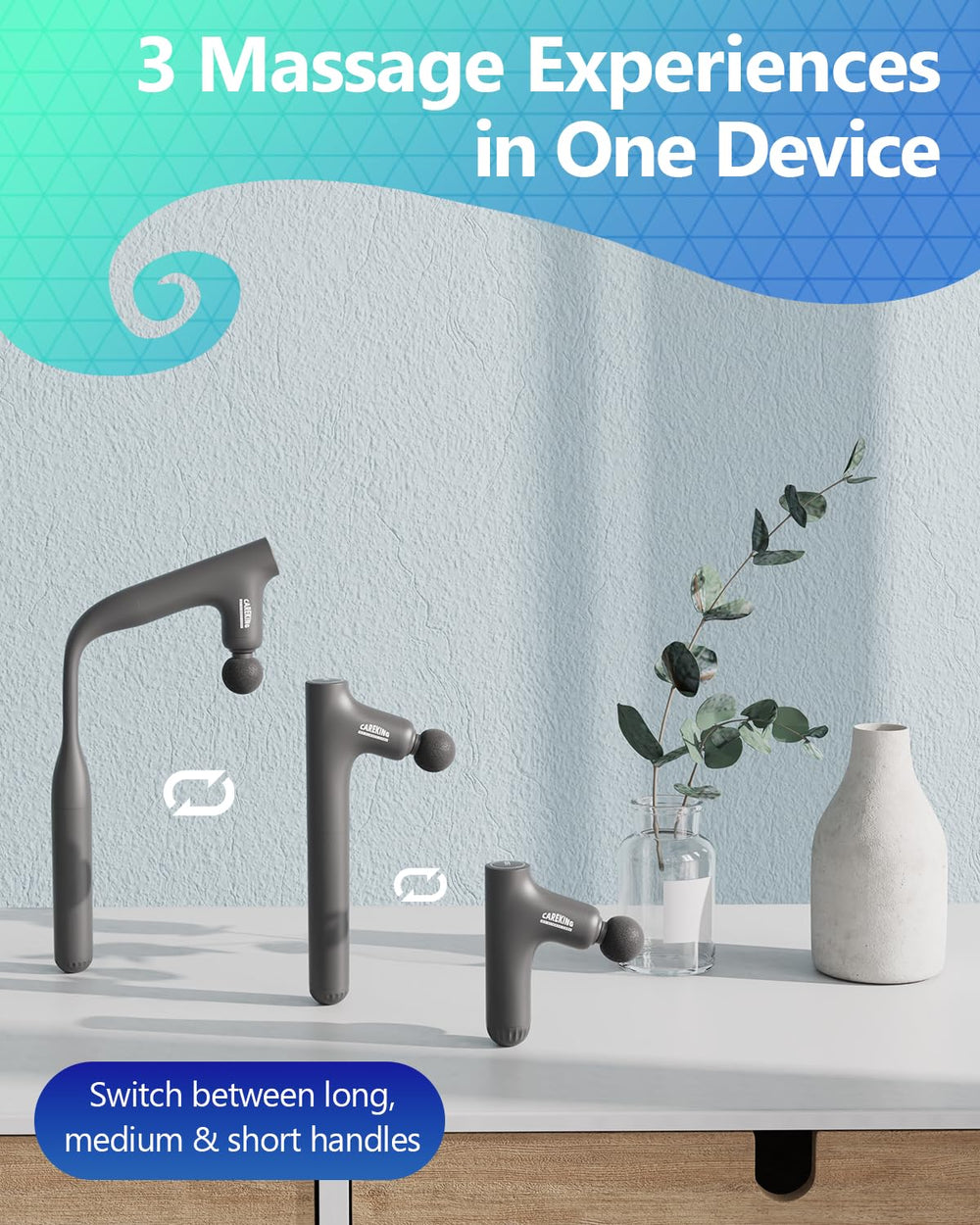 CareKing offers four speeds for customizable intensity and comfort.