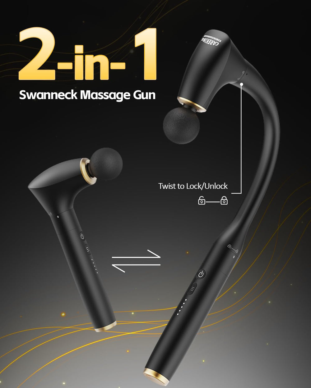 CAREGKING ball-head soothes larger muscle groups such as thighs and calves.