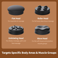 Close-up of CAREKING BodyRelaxer wave head for soft tissue relaxation before exercise