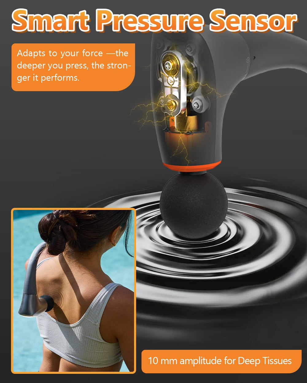 CAREKING detachable-handle enables easy reach without bending during massages