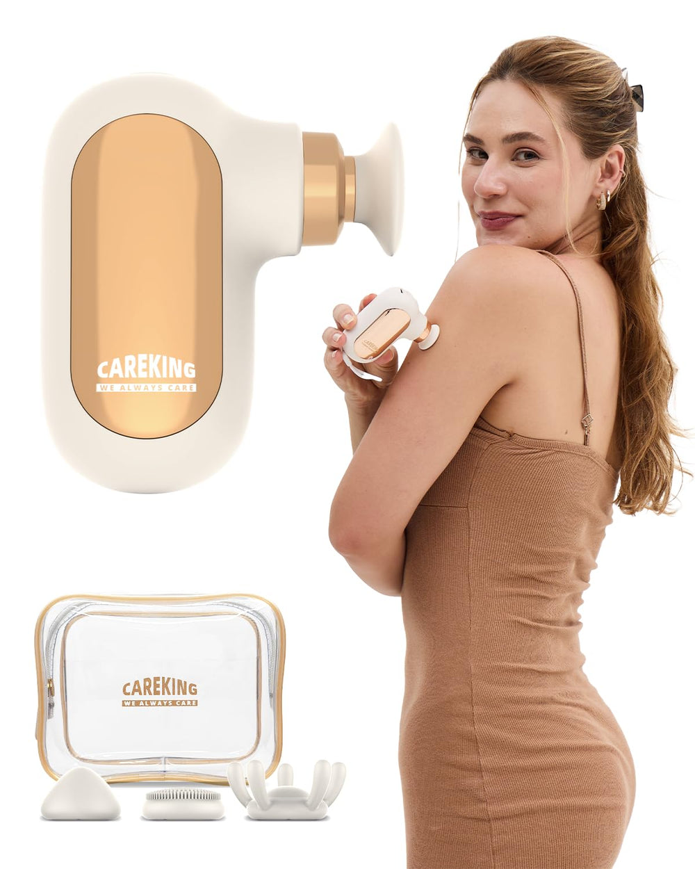 CAREKING Mini Massage Gun case—portable carry case for on-the-go relief.