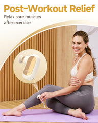 CAREKING Mini Massage Gun in hand demonstrates compact, one-handed operation.