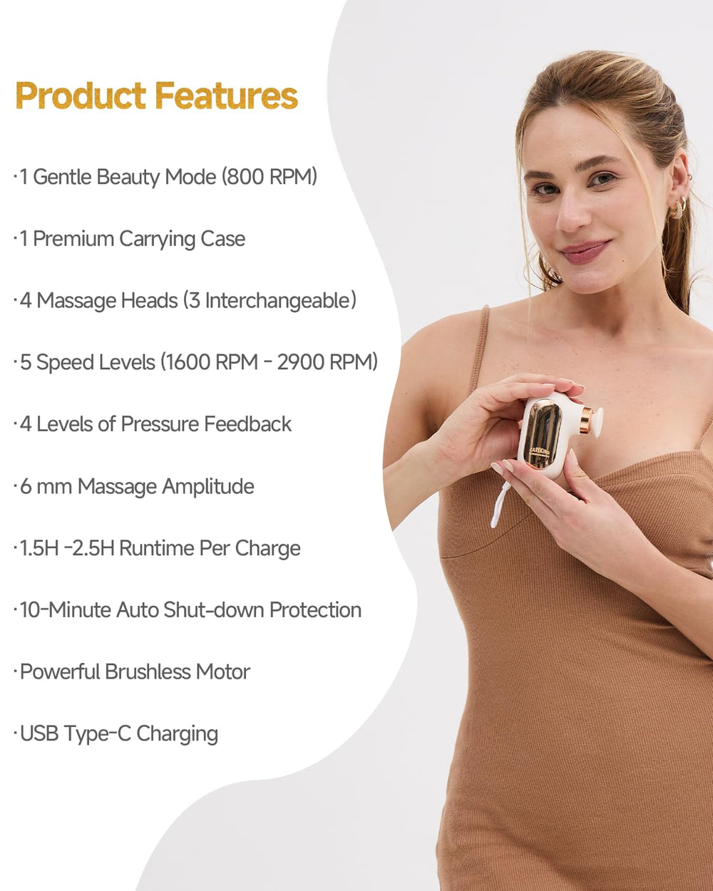 CAREKING travel-ready massager fits in a bag for trips.