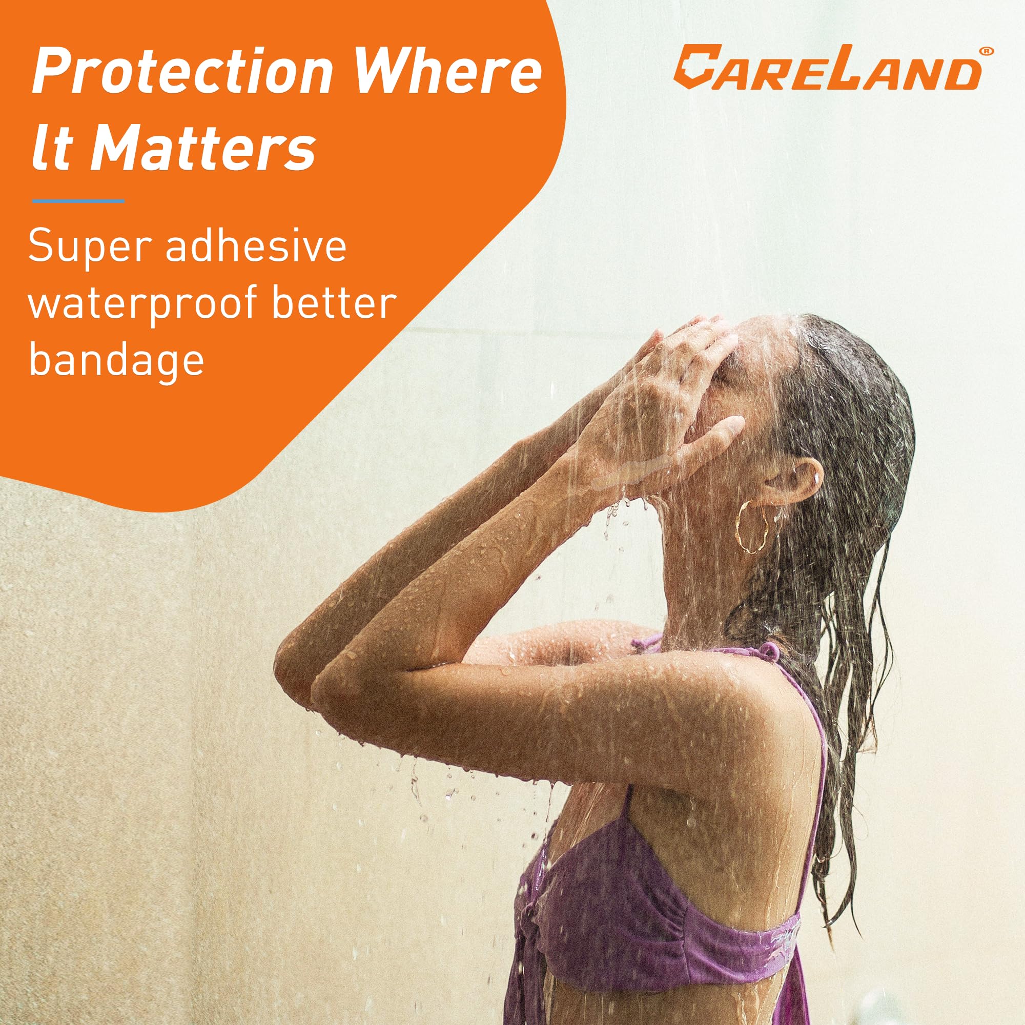 Careland hydrocolloid bandages on finger provide secure fit for wounds
