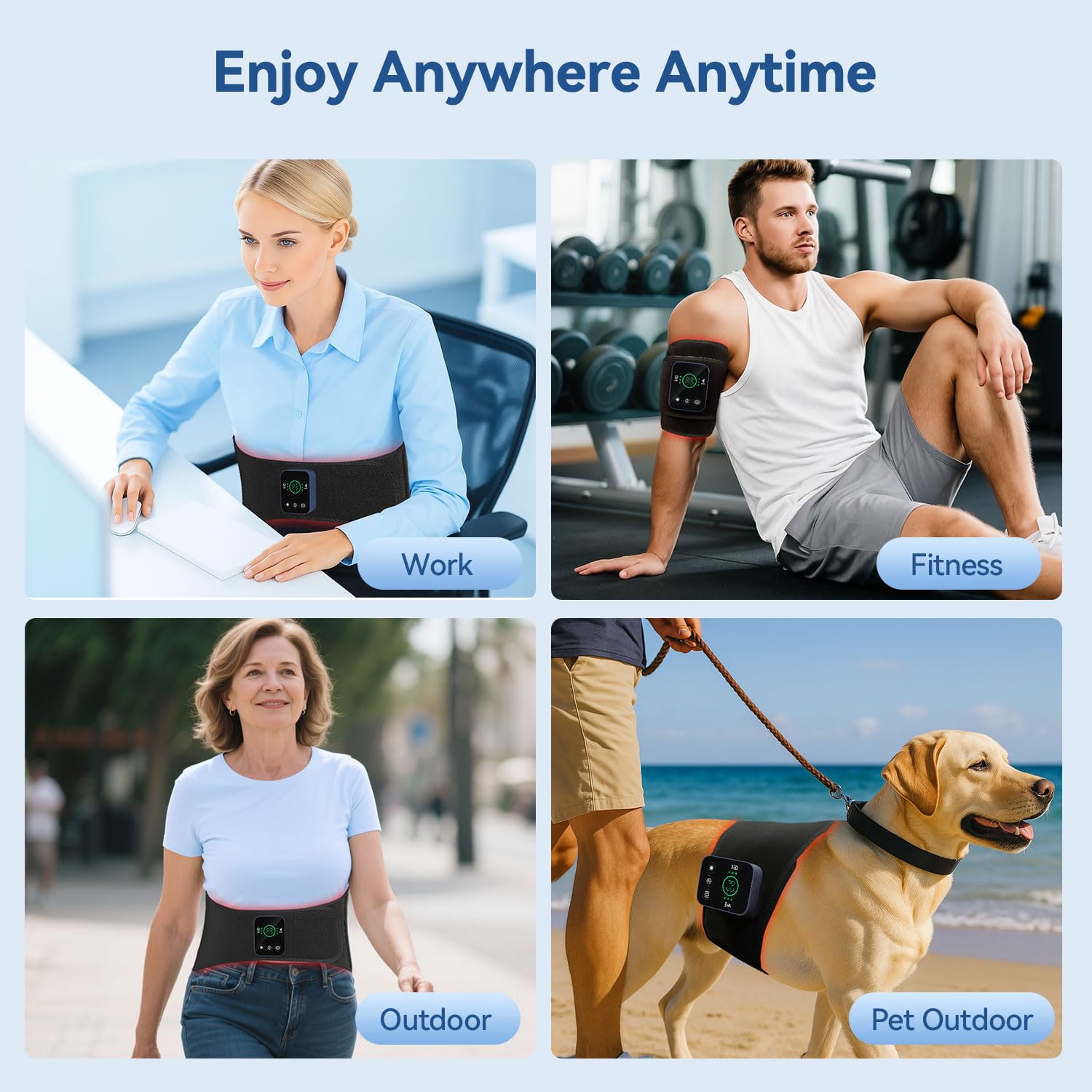 CAREMORR belt features silent massage and vibration for relaxation
