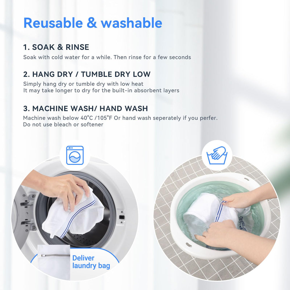 CARER Eco-friendly packaging and materials for reusable underwear.