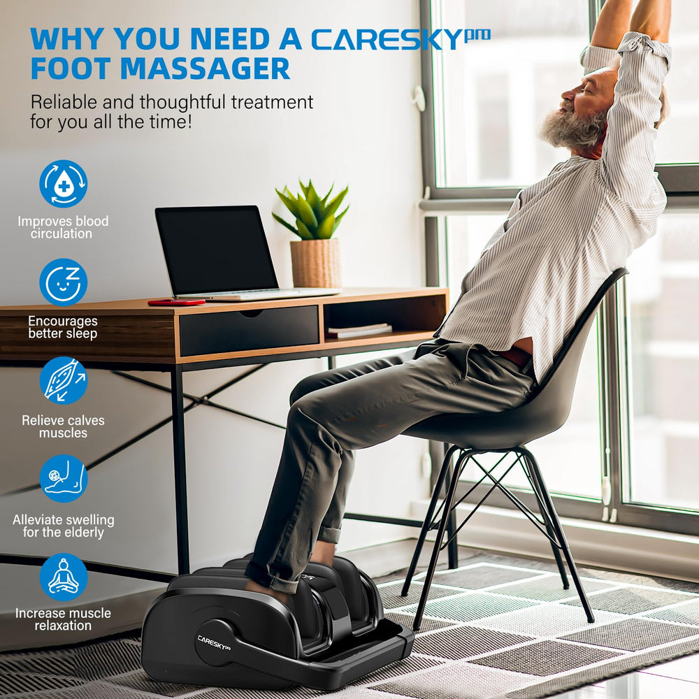 CARESKYpro user-friendly design makes massage simple after a long day.