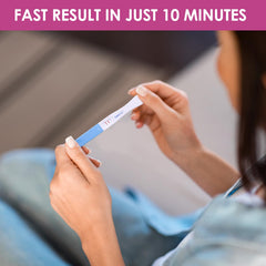 Carethetic FSH test rapid result display shows results in minutes.