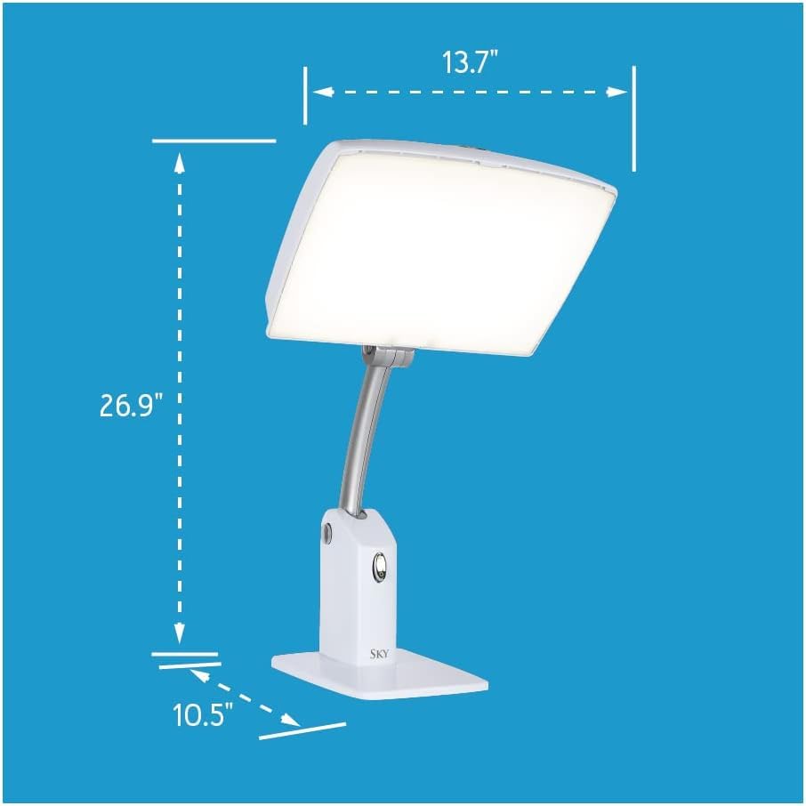 Carex Day-Light Sky LED lamp close-up demonstrates safe, high-quality light.