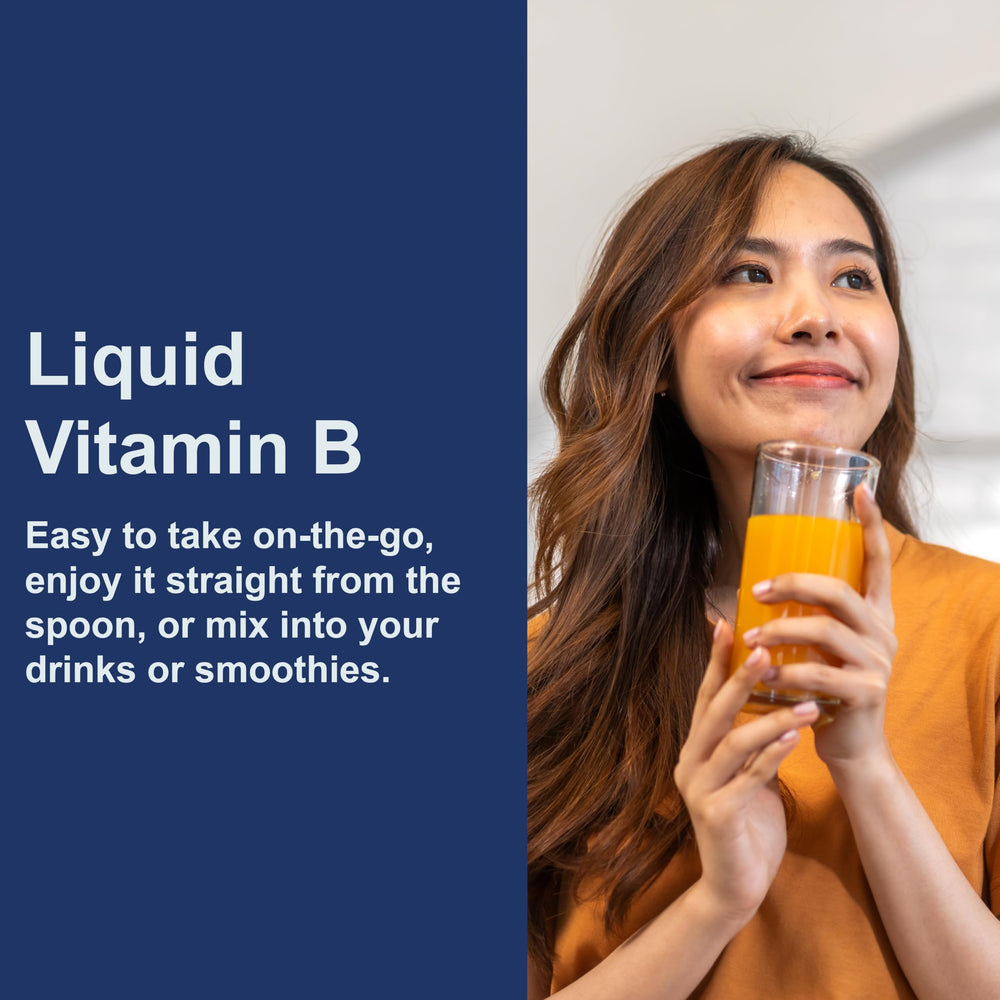 Carlson B-6 Liquid label detail showing potency and quality guarantee.