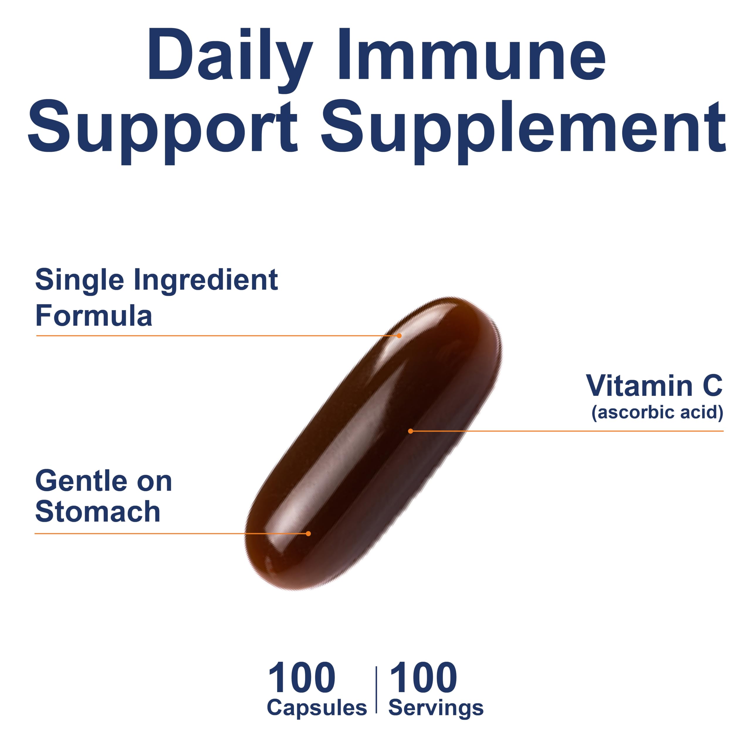 Carlson C-Gels label front displays potency and quality for vitamin C.