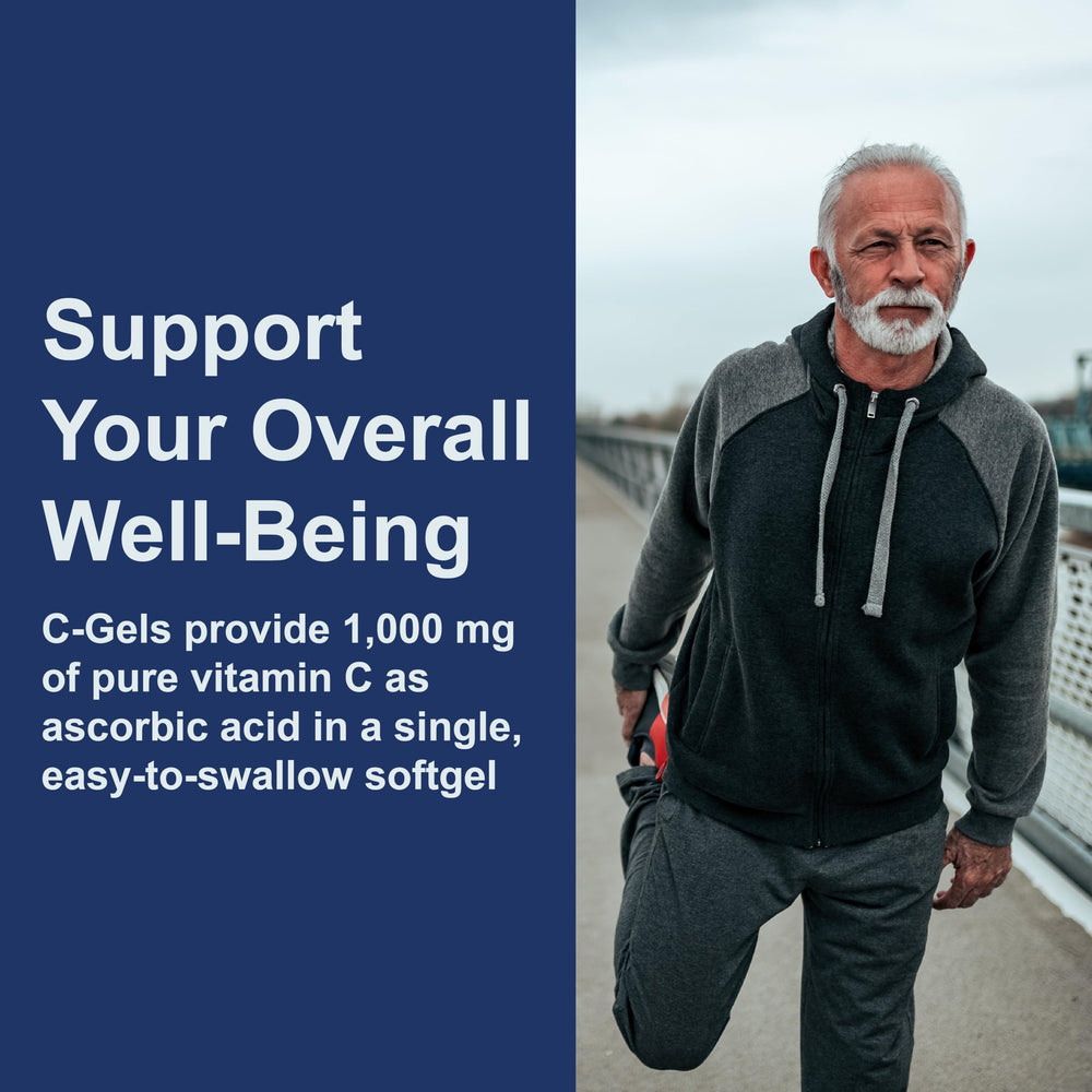 Carlson C-Gels pill nutrition facts panel emphasizes potency and value.