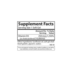 Carlson D3 daily dose open cap, convenient daily intake.