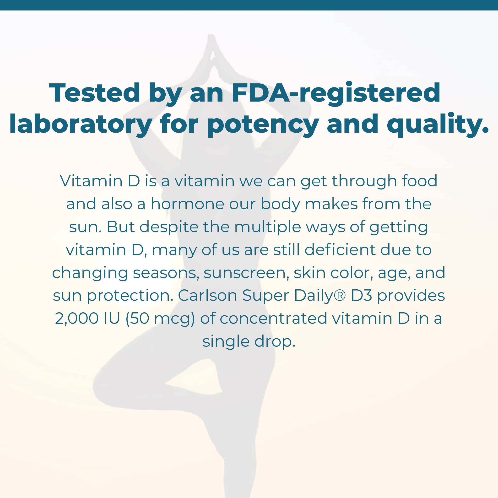 Carlson D3 drops provide flexible, non-pill intake in liquid form