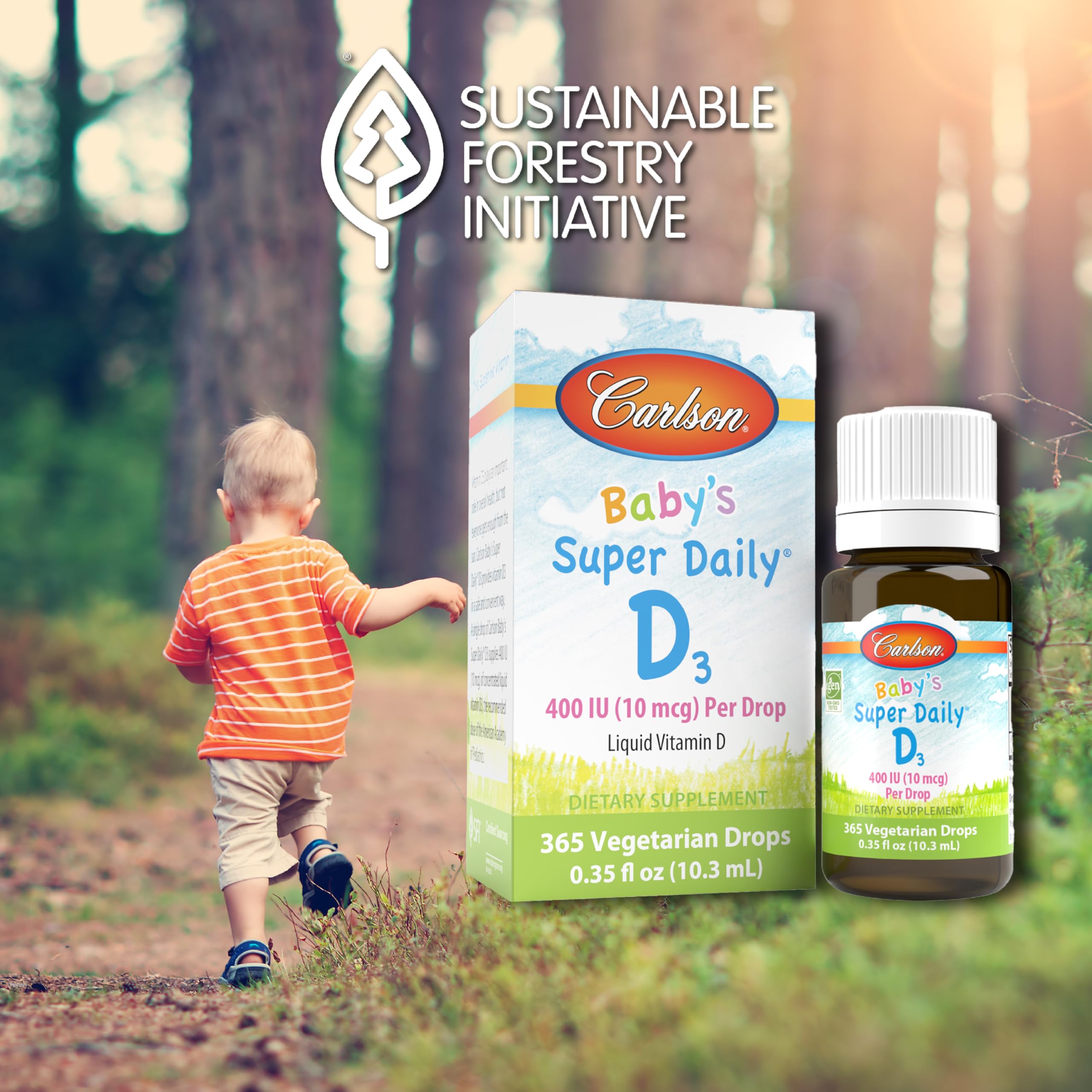 Vegetarian D3 liquid formula for babies from Carlson.