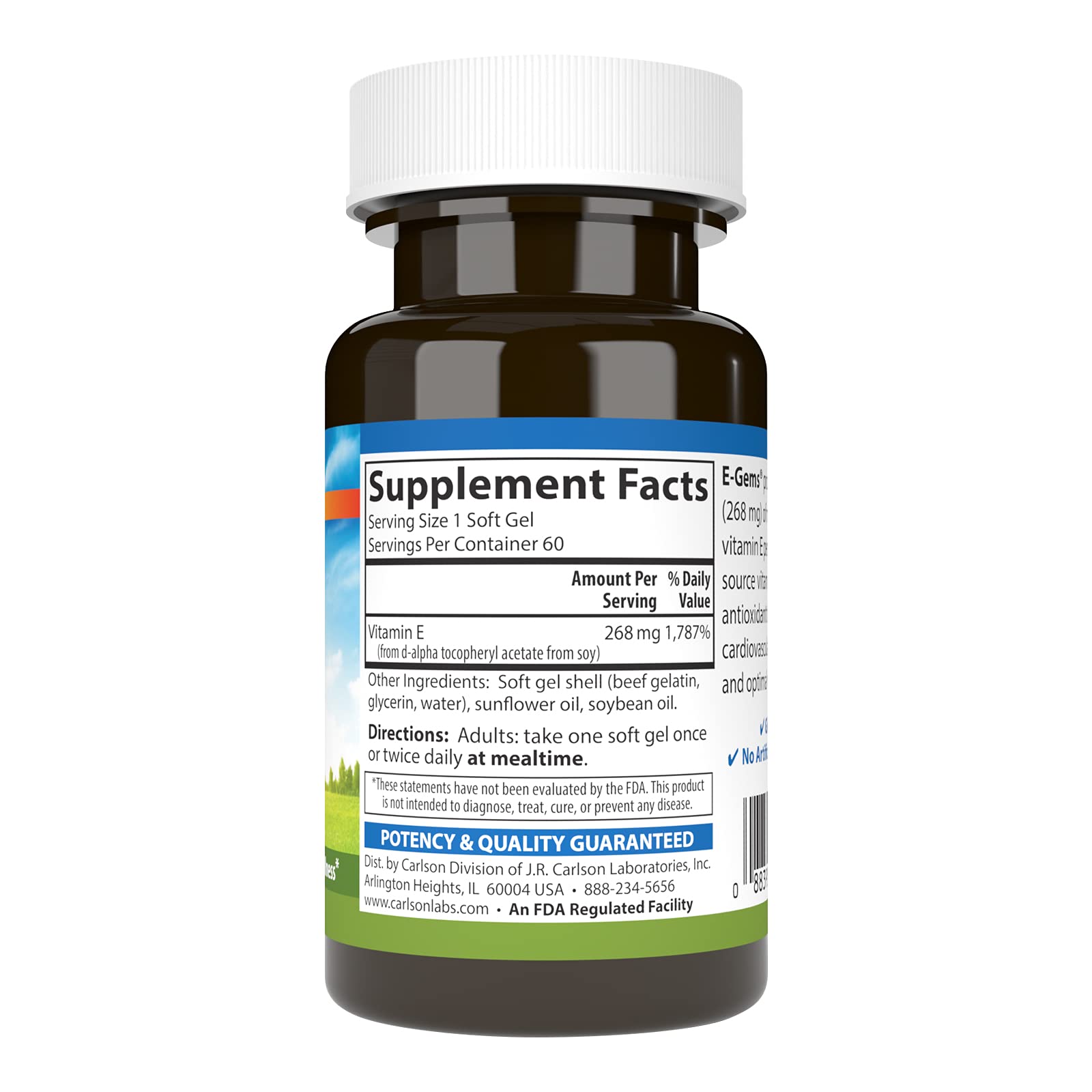 Close-up of the 60-softgel package for easy daily supplementation.