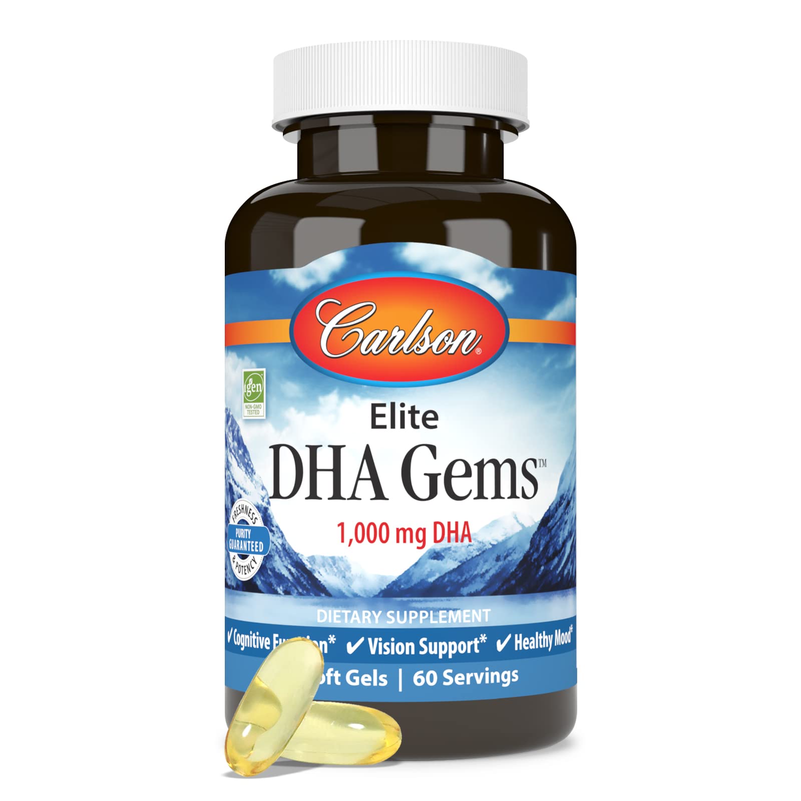 Carlson Elite DHA Gems wild-caught sustainability icon highlights responsible sourcing