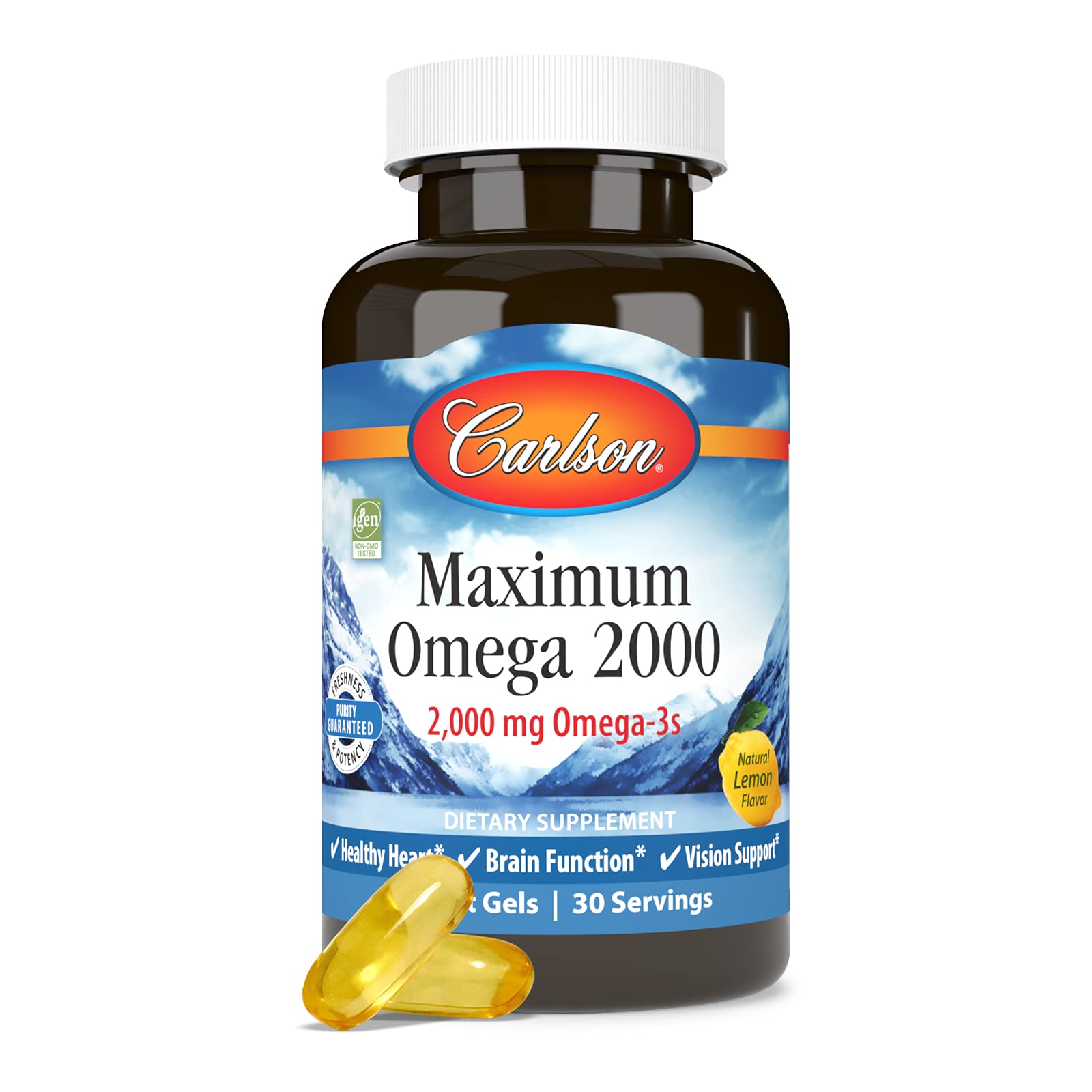 Carlson Maximum Omega 2000 with IFOS and IGEN certification seals for quality.