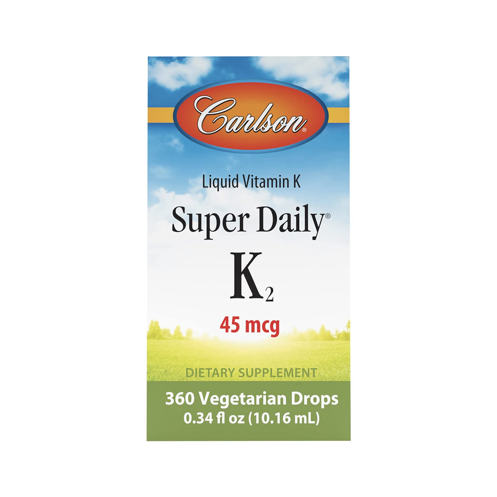Carlson K2 MK7 45 mcg per serving delivers convenient dosing.