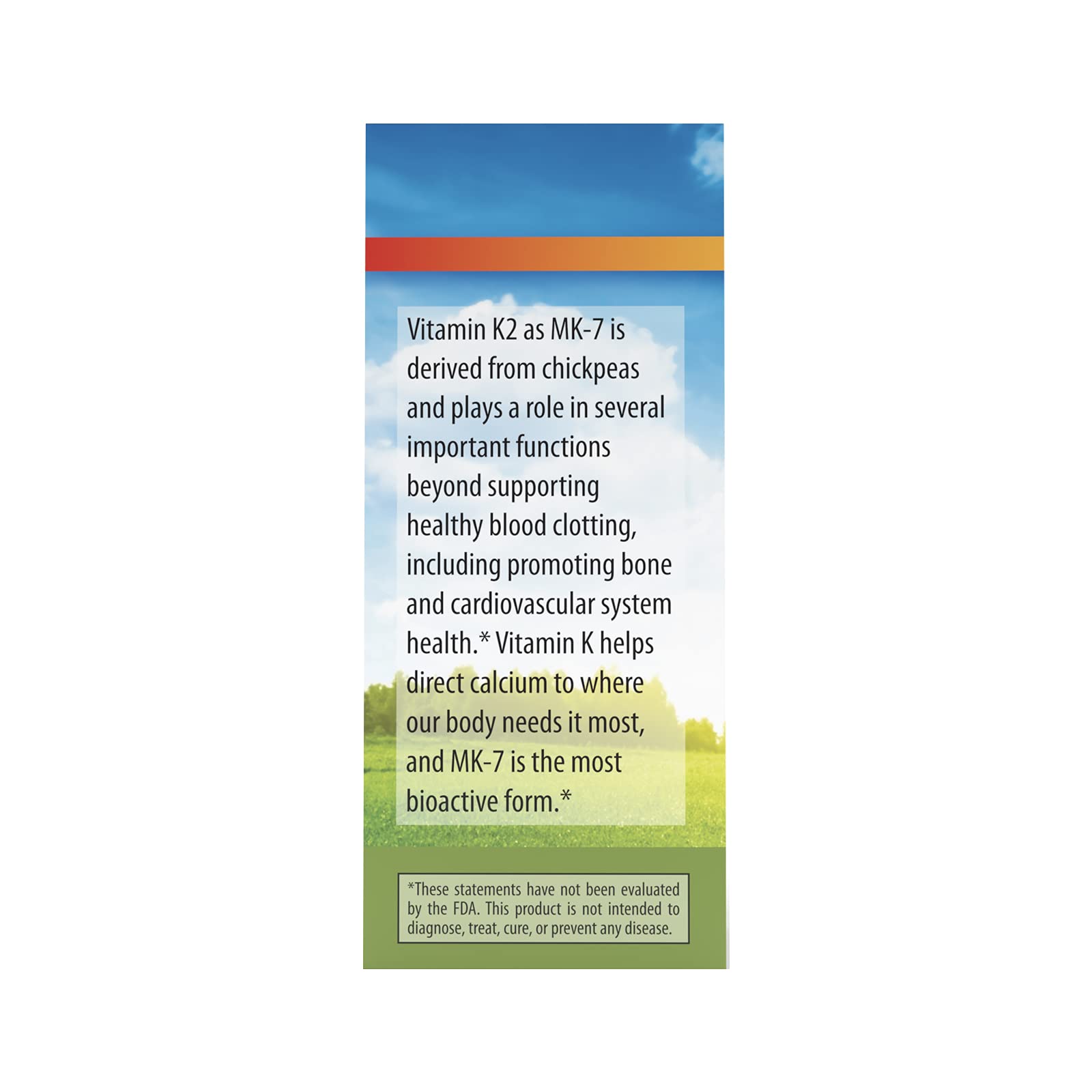 Carlson K2 MK7 unflavored liquid that blends into foods.