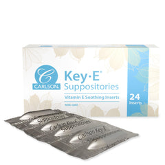 Carlson Key-E suppositories 24-count tube for vaginal and rectal use