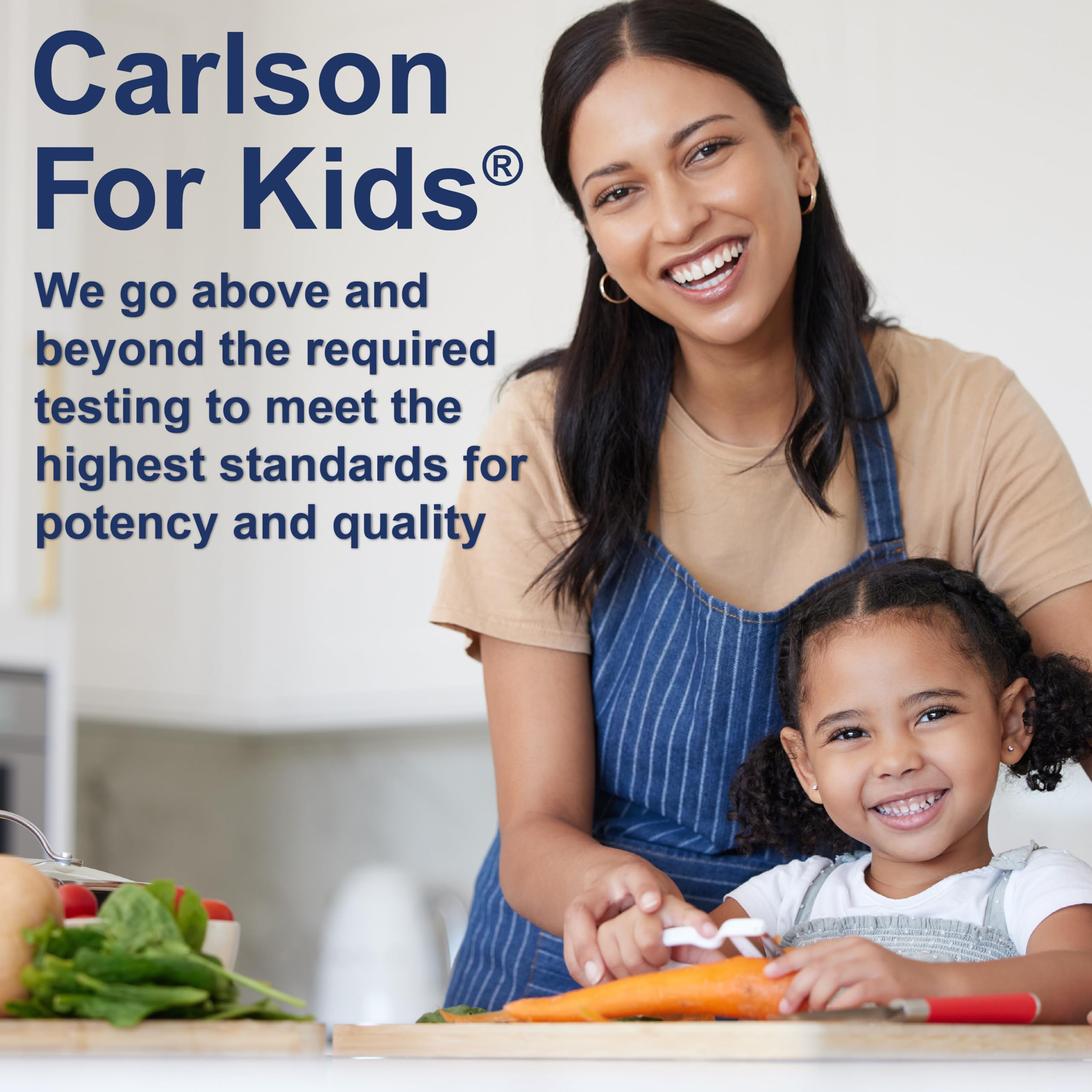 Carlson Kid's Chewable Iron 60 tablets package for monthly use.
