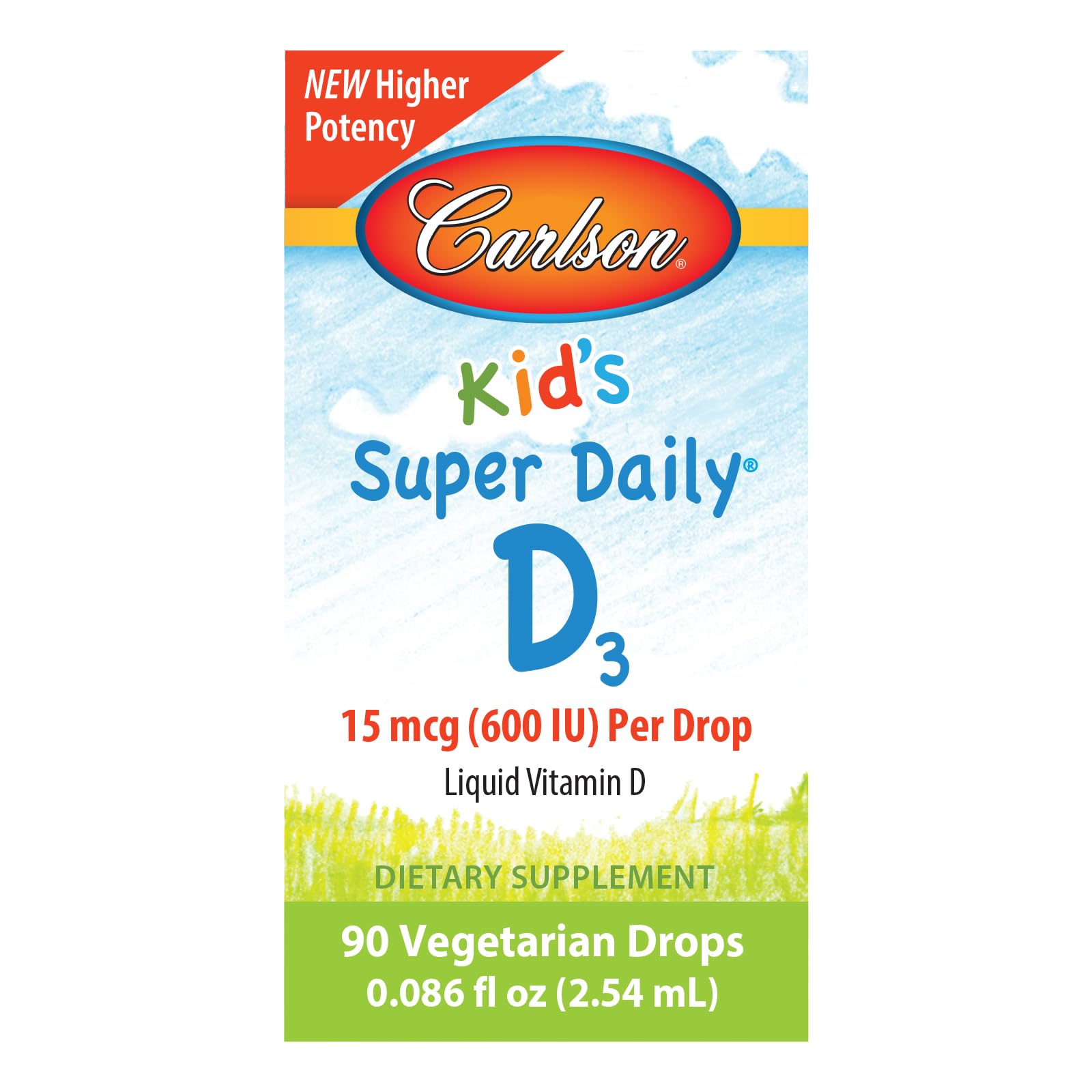 Carlson Kid's Super Daily D3 on a spoon for simple dosing.