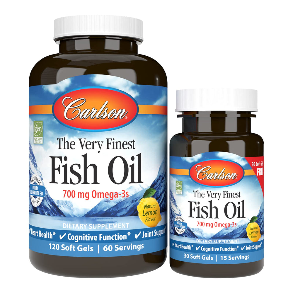 Carlson lemon soft gels in bottle offering convenient daily wellness support
