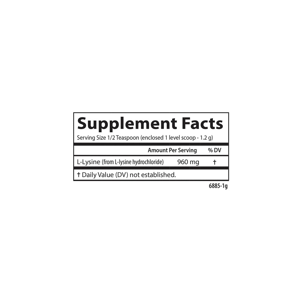 Carlson L-Lysine Powder smooth texture suggests easy dissolution in drinks.