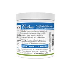 Carlson L-Lysine Powder mixed into shake illustrates easy daily use.