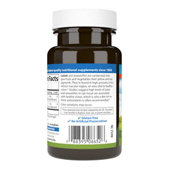 Carlson Lutein 6mg bottle label highlights lutein and zeaxanthin.