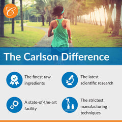 Carlson Magnesium label detail highlighting potency and quality guarantee.