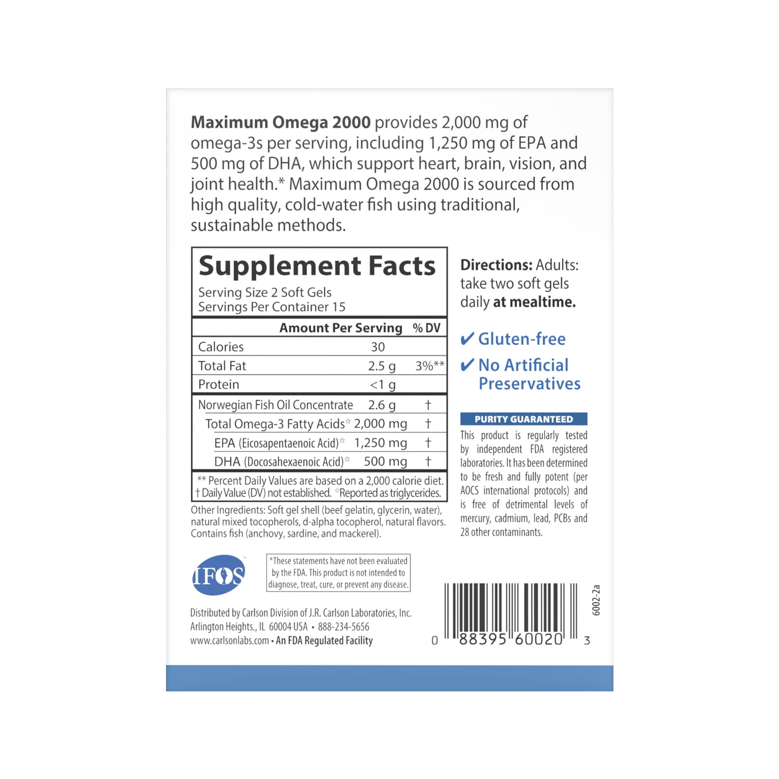 Carlson Maximum Omega 2000 travel-pack demonstrates easy on-the-go capsules.