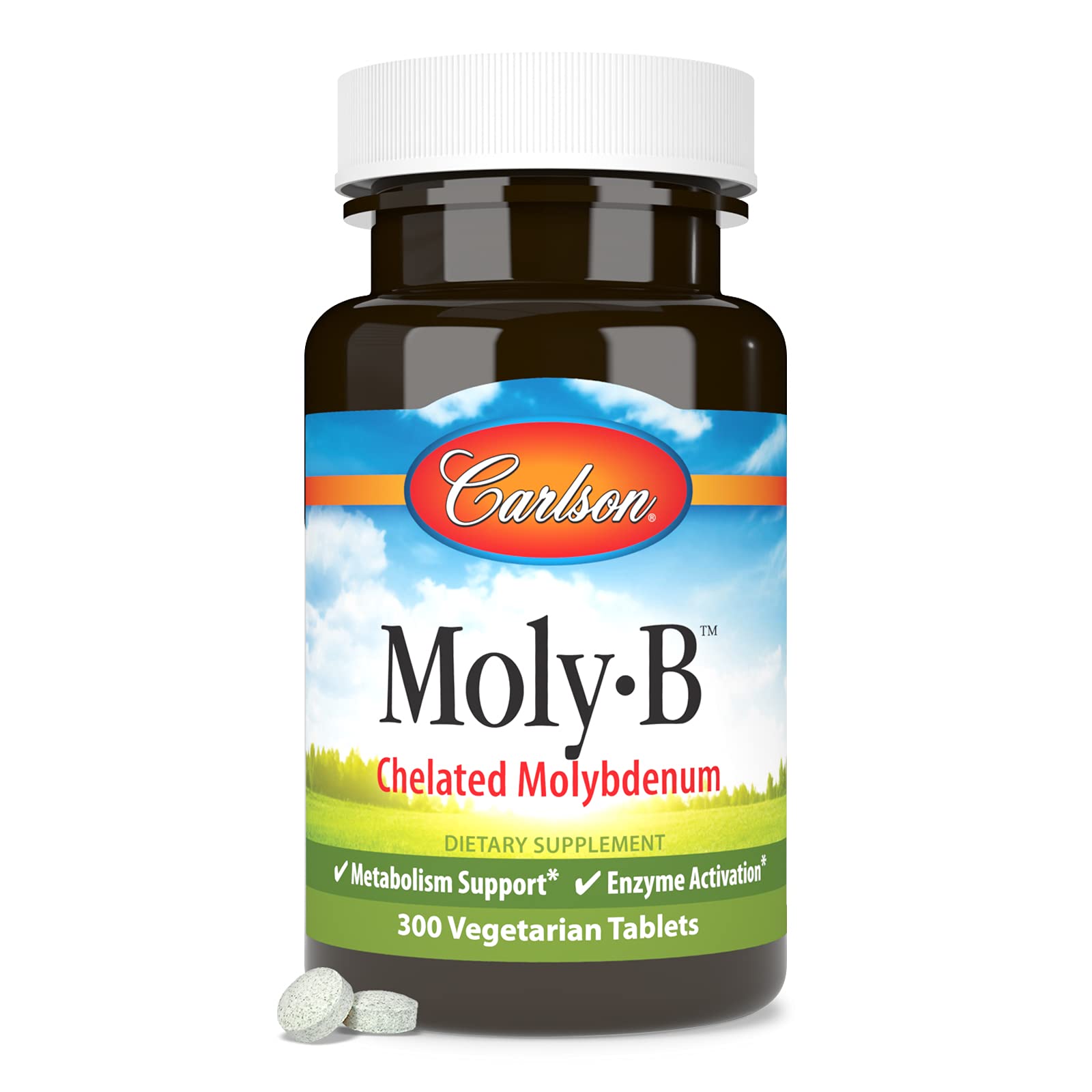 Carlson Moly-B daily-dose setup with 500 mcg molybdenum in chelate.