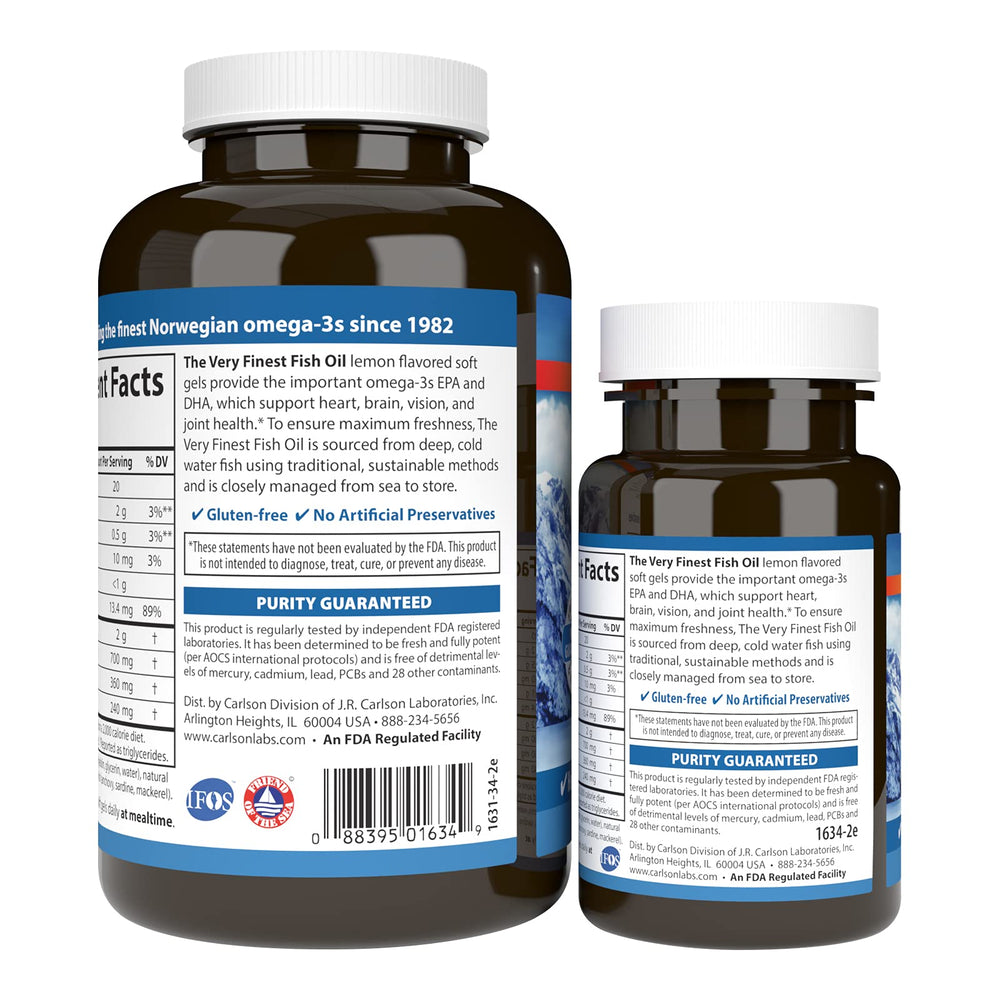 Carlson omega-3 soft gels close-up highlighting rich oil and bright flavor