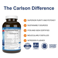 Carlson Salmon Oil pour demonstrates easy daily dosing and quick absorption