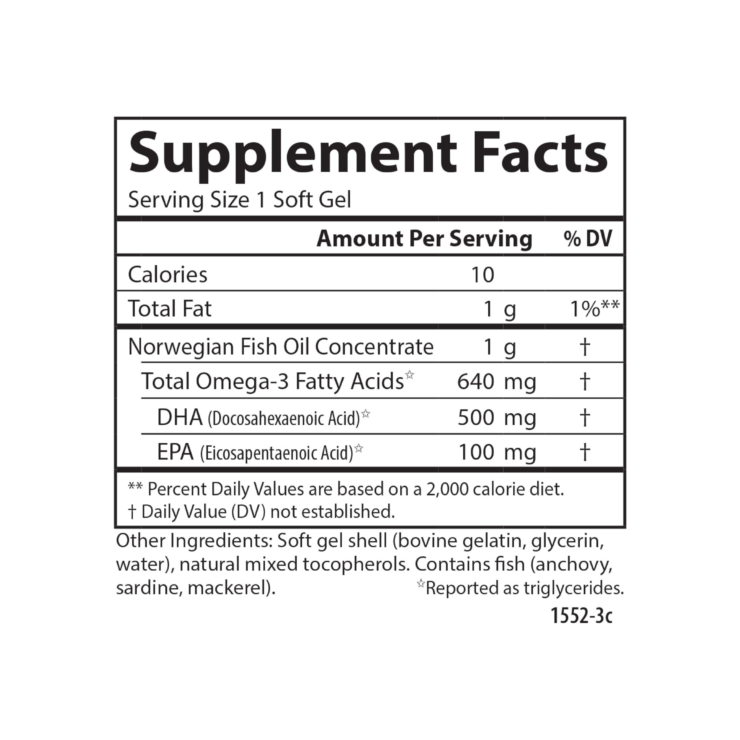 Carlson Super DHA 500 mg softgels bottle beside a glass of water